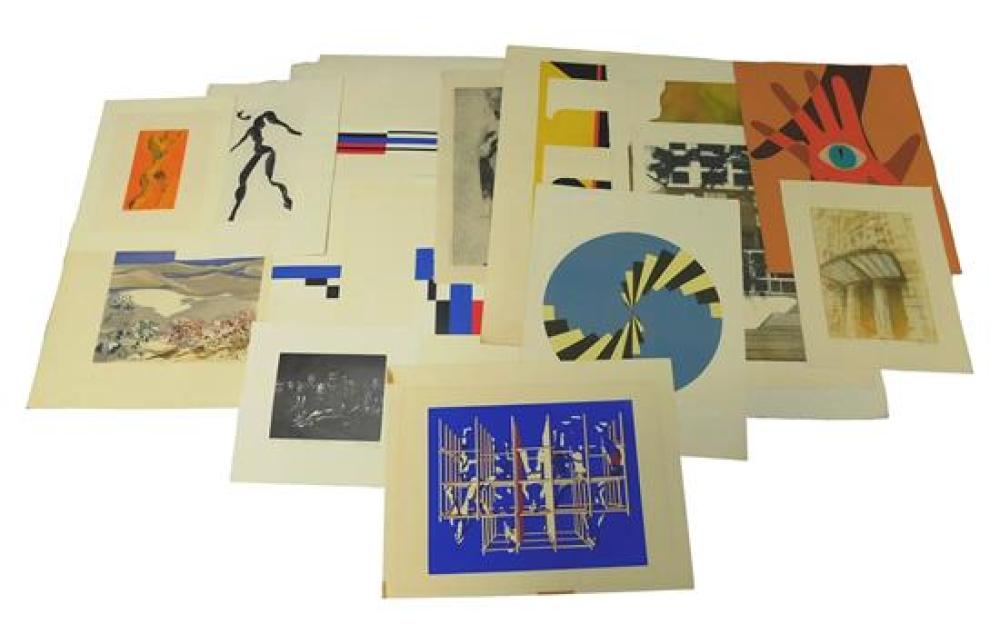 Appraisal: Fifteen Contemporary American silkscreens etchings lithographs and color aquatints -