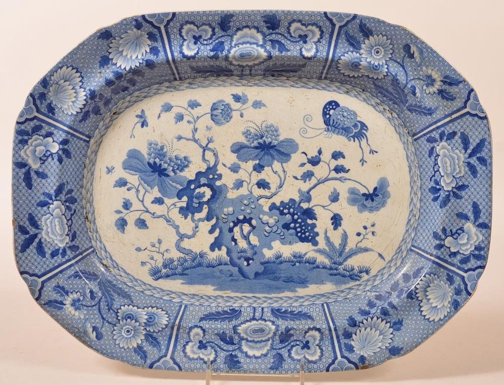 Appraisal: Spode Staffordshire Blue Transfer Platter Spode Staffordshire Blue Transfer Platter