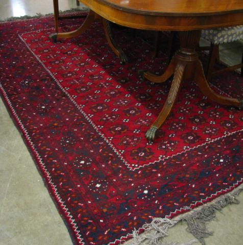 Appraisal: Vintage Bukhara Oriental Rug red field with maroon border and