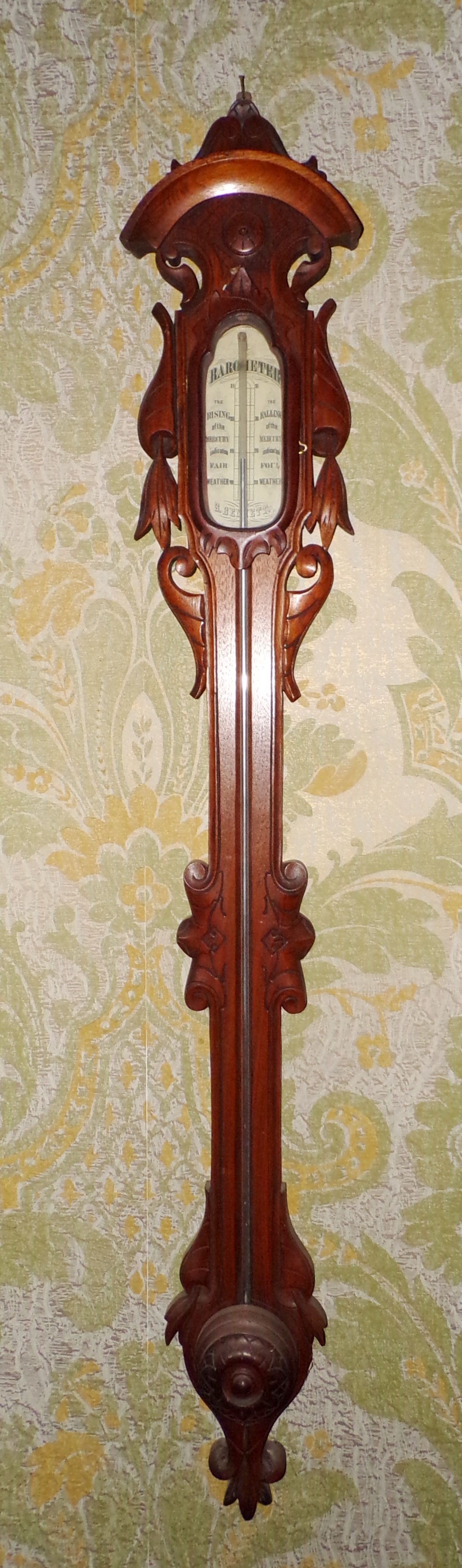 Appraisal: Turn of the century barometer stick by S Bennett single