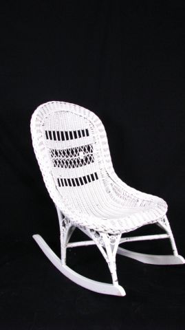 Appraisal: White Wicker Rocker