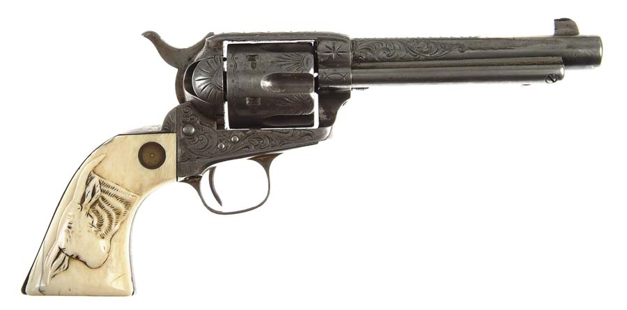 Appraisal: SCARCE FACTORY ENGRAVED COLT SGL ACTION ARMY REVOLVER FROM THE