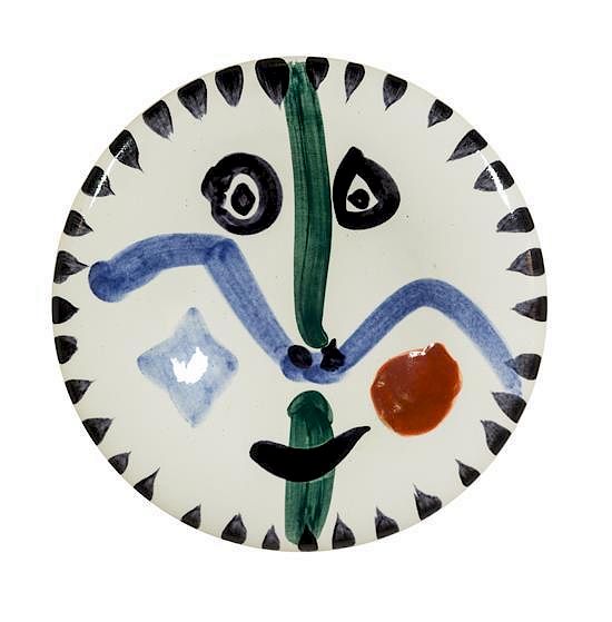 Appraisal: Pablo Picasso Spanish - Face no Pablo Picasso Spanish -