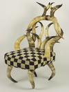 Appraisal: CHAIR - Vintage Southwestern horn chair with ten pair of