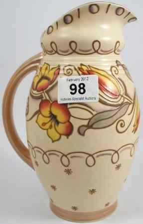 Appraisal: Charlotte Rhead Jug decorated with Flowers impressed to the base