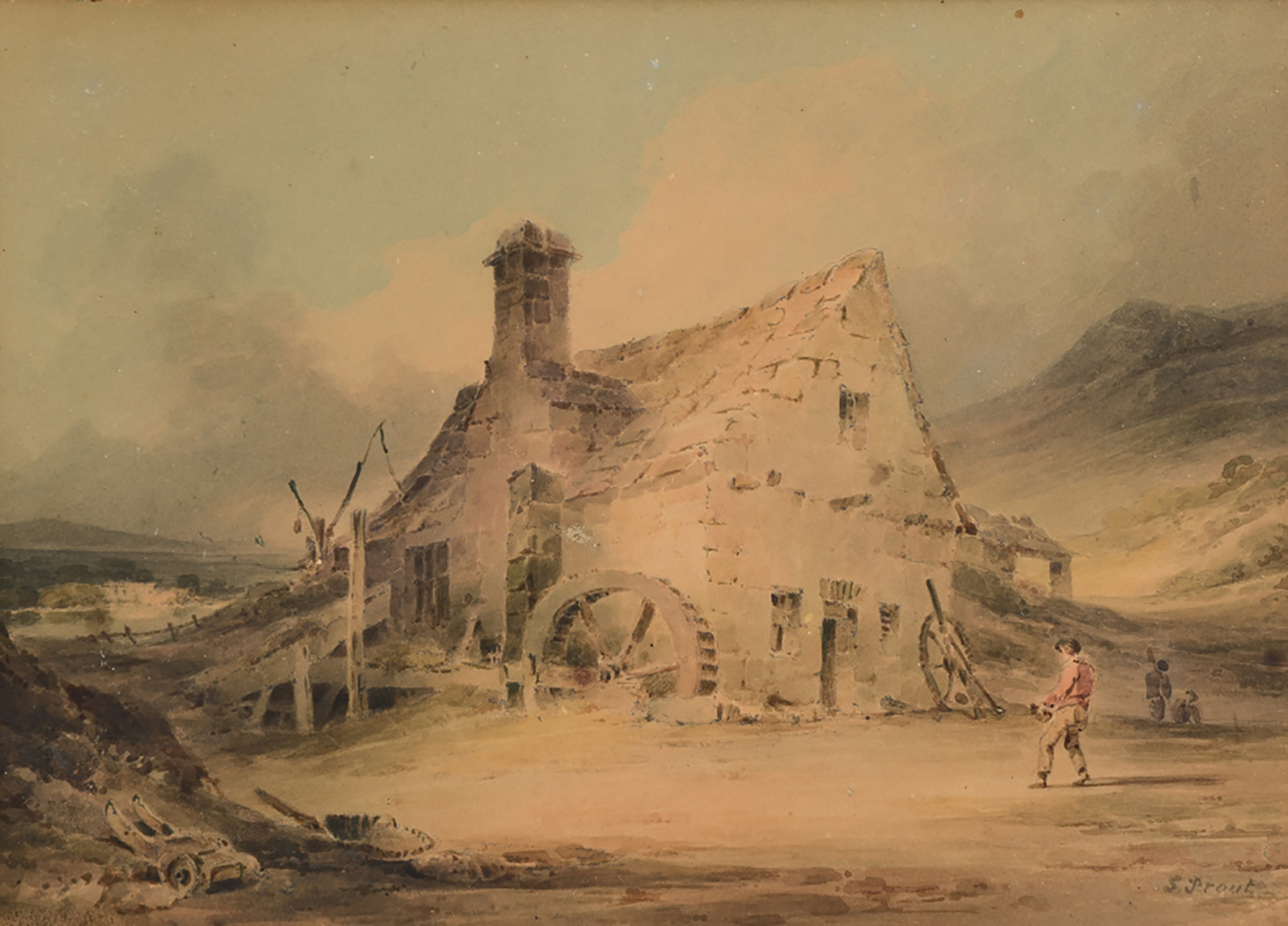 Appraisal: PROUT Samuel British - ''Forge Near Dolgelly Merionethshire'' Watercolor ''