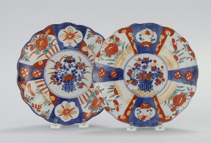 Appraisal: TWO IMARI PORCELAIN PLATES Mid- th CenturyWith scalloped rims Similar