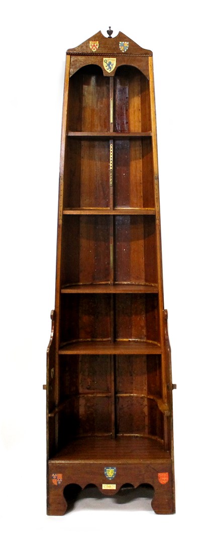 Appraisal: A floor-standing five tier open bookcase made out of the