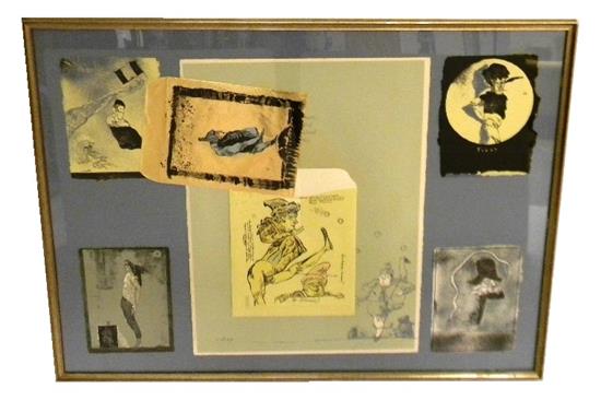 Appraisal: Jos Luis Cuevas Mexican b ed seven printed mixed media