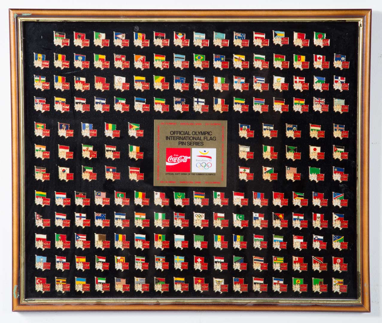 Appraisal: th Olympics framed Coca-Cola pin collection Undernumber