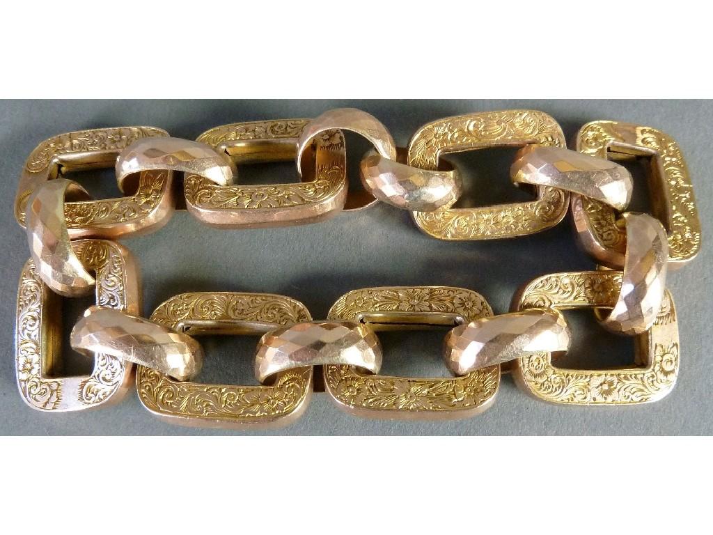 Appraisal: LATE VICTORIAN EDWARDIAN PROBABLY GOLD untested BRACELET formed of alternate