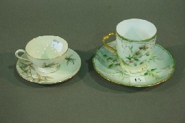 Appraisal: Two Rosenthal cups and saucers two German cups and saucers