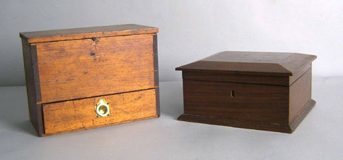 Appraisal: Walnut dresser box th c h w together with a