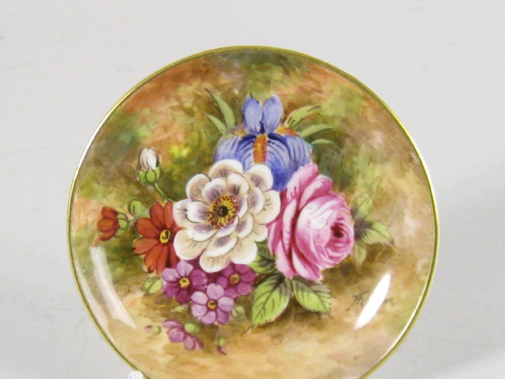 Appraisal: A Royal Worcester Pin Dish in diam signed Freeman black