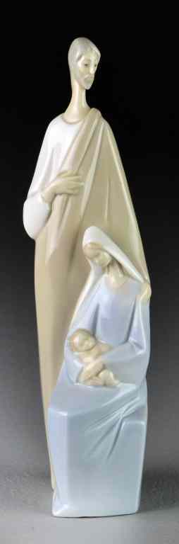 Appraisal: Lladro Porcelain Figurines ''Nativity''Grouping of Holy Family figures '' H