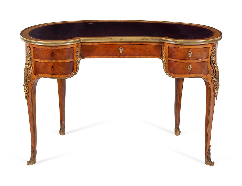 Appraisal: A Louis XV Style Gilt Bronze Mounted Kingwood Reniform Bureau