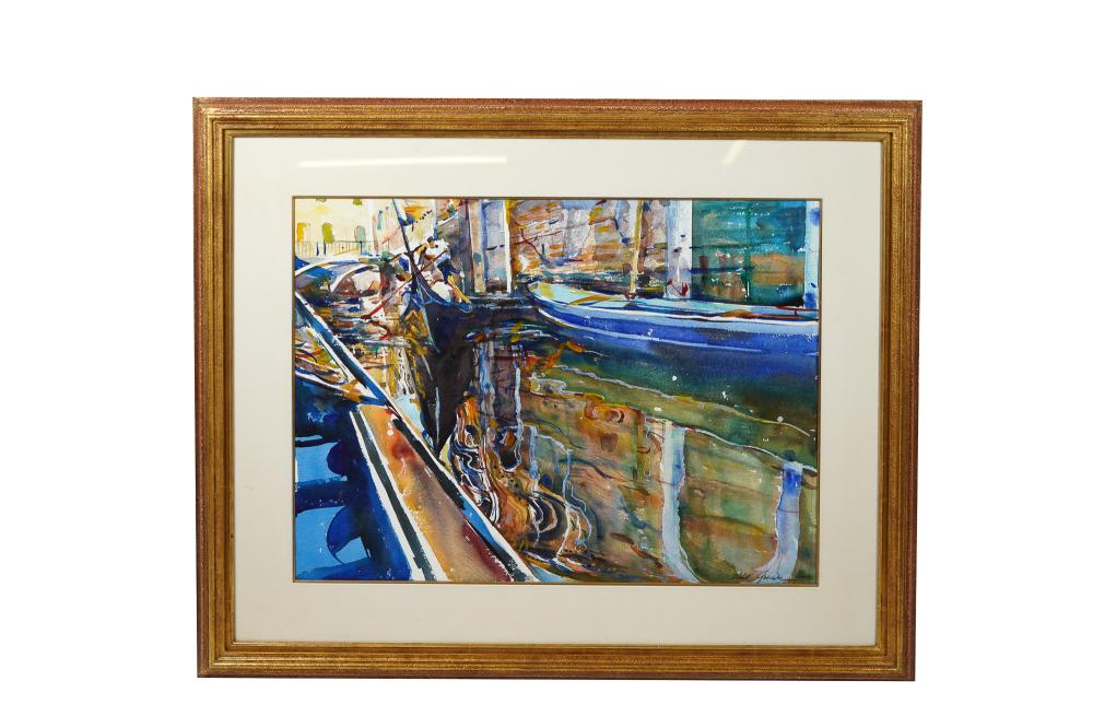 Appraisal: SHIRL GOEDIKE VENICE GONDOLAS watercolor on paper signed and dated