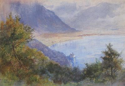 Appraisal: George Hilliard Swinstead - The Rhone Valley Lake Geneva from