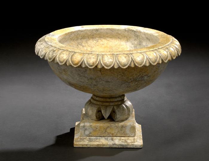 Appraisal: Large Italian Carved Brocatelle Marble Basin fourth quarter th century