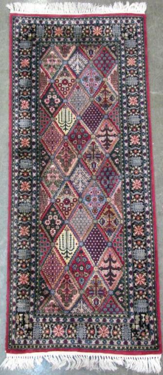 Appraisal: Handmade Oriental Runner Rug Baktiari design with repeating diamond floral