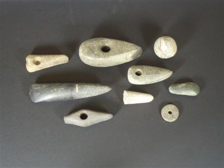 Appraisal: A collection of nine Scandinavian Neolithic stone implements circa B