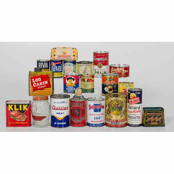 Appraisal: Large Lot of Canned Food Advertising Banks Lot of twenty