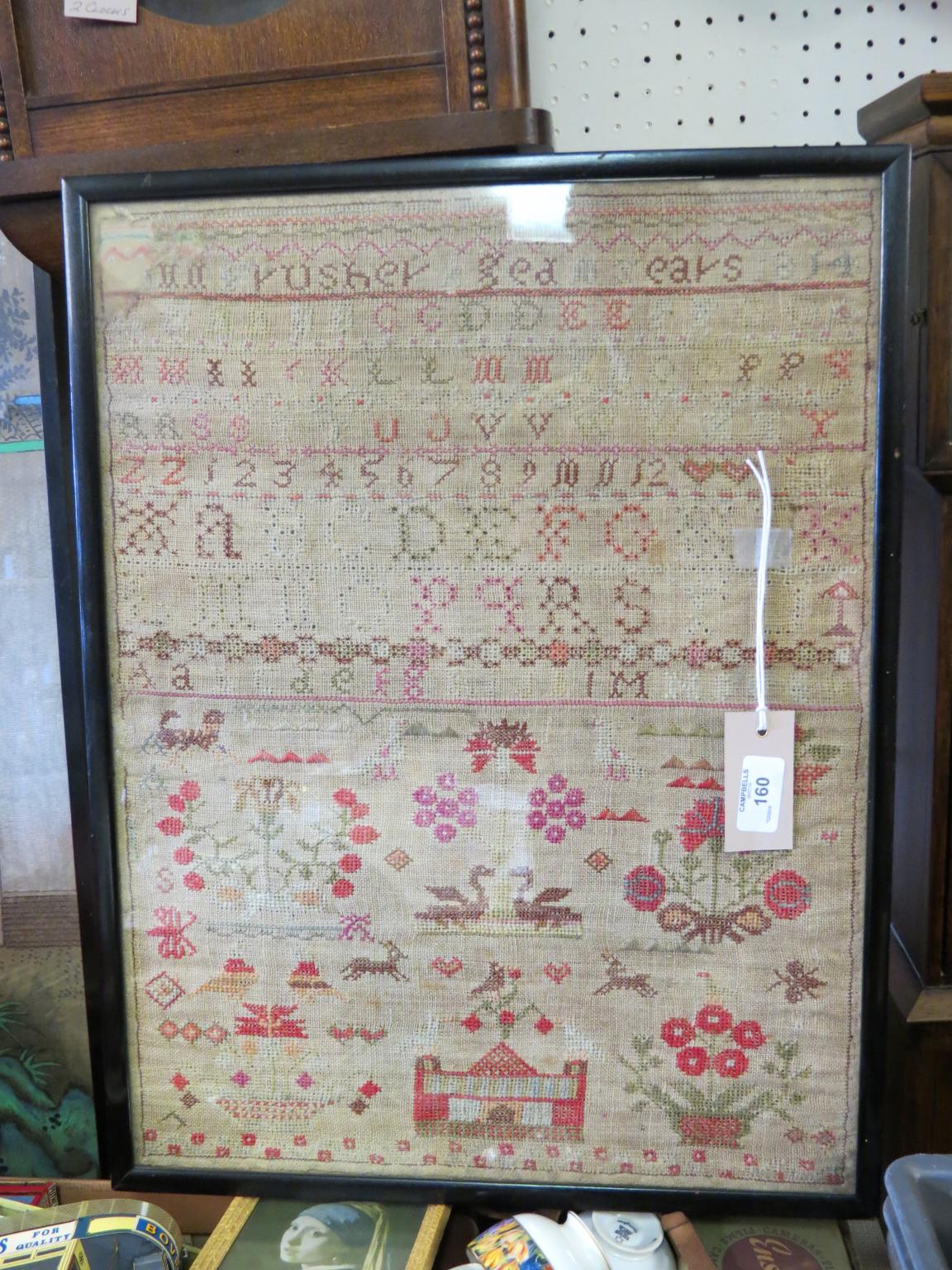 Appraisal: An early th century needlework sampler design composed of potted