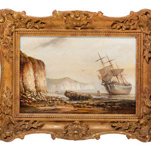 Appraisal: John Taylor Allerston English - Untitled Coastal Scene oil on