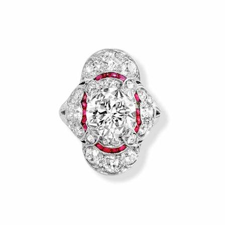 Appraisal: Diamond and Ruby Ring Estimate -