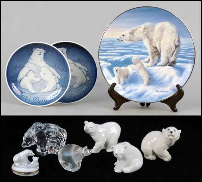 Appraisal: COLLECTION OF POLAR BEARS Comprised of two Lladro porcelain bears