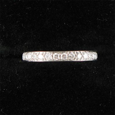 Appraisal: A diamond set full circle eternity ring White gold Size