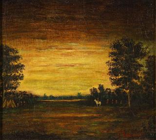 Appraisal: Painting Ralph Albert Blakelock Ralph Albert Blakelock American - Indian