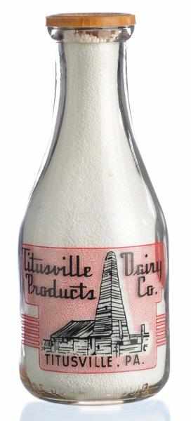 Appraisal: Titusville Dairy Products Milk Bottle Description Titusville PA Condition Excellent