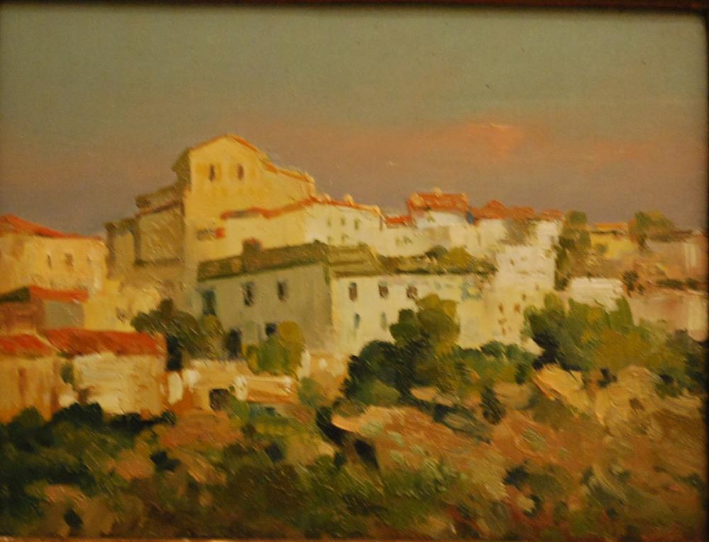 Appraisal: SIGNED LOWER RIGHT INDECIPHERABLE MACCHIAIOLI SCHOOL ITALY LATE TH CENTURY