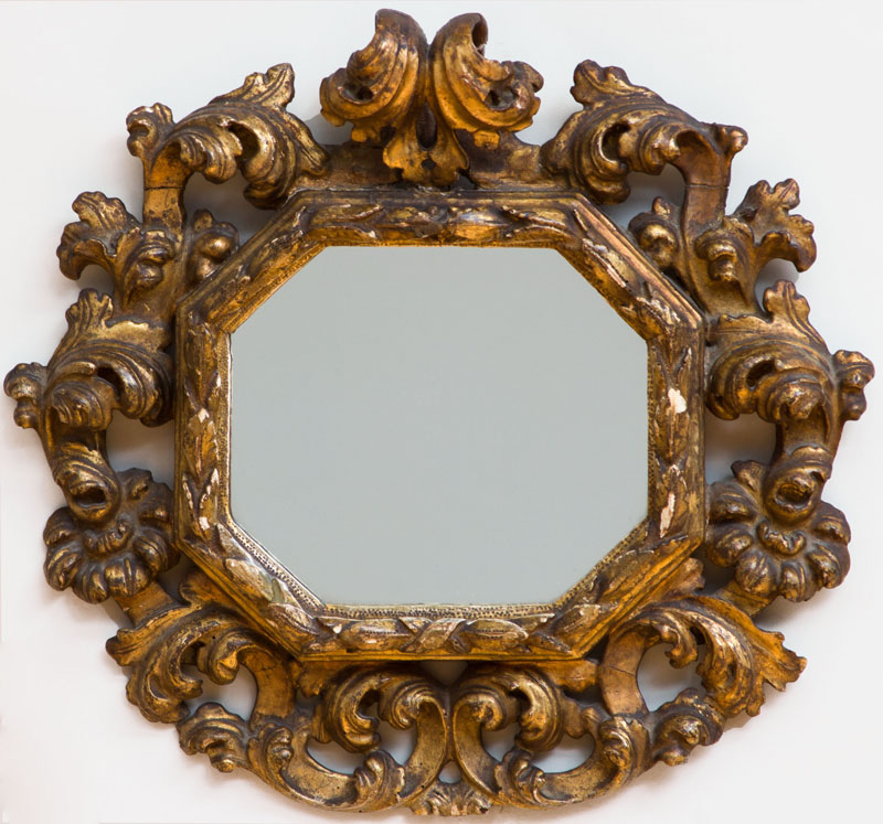 Appraisal: ITALIAN BAROQUE GILTWOOD MIRROR x in The Collection of Kenneth