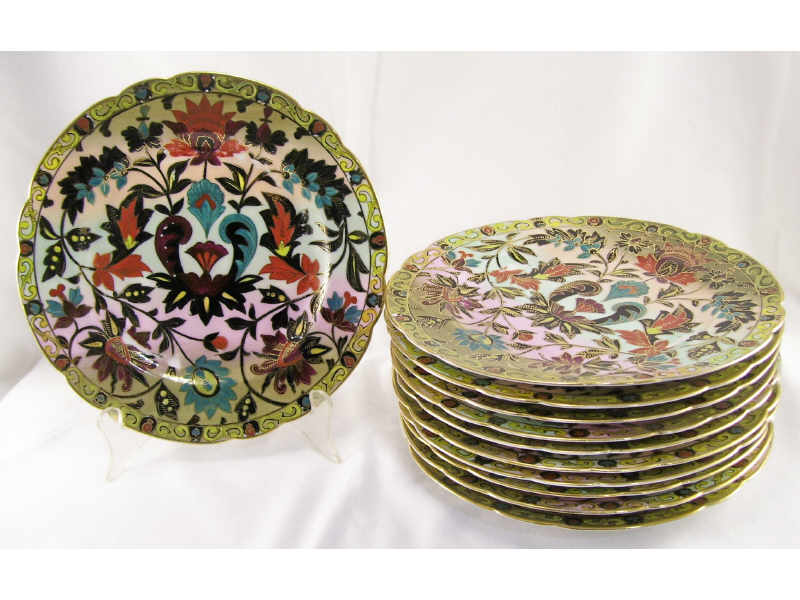 Appraisal: - Vienna Porcelain Plates Eleven salad desert plates with deep