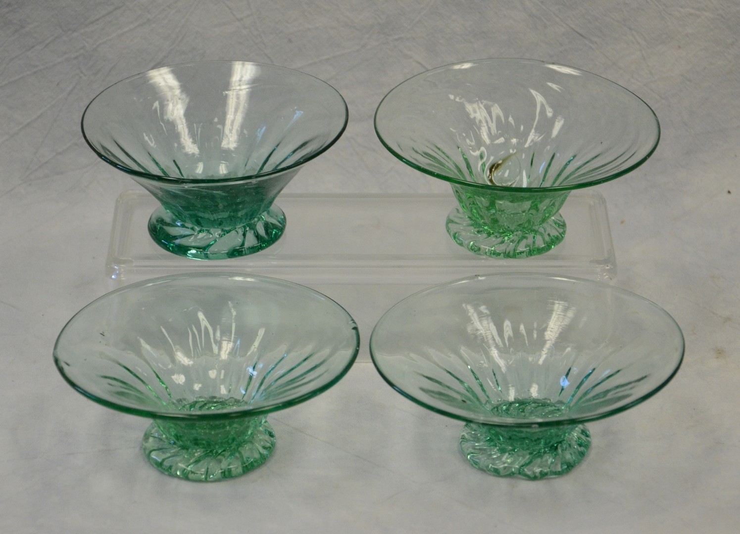 Appraisal: Pieces Clevenger Glass Clayton NJ late s free blown glass