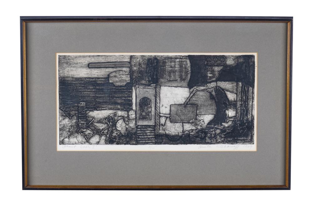 Appraisal: ANITA KLEBANOFF FRONT DOOR II monotype signed and dated lower