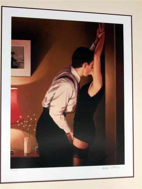 Appraisal: Jack Vettriano b limited edition glicee print Game On signed