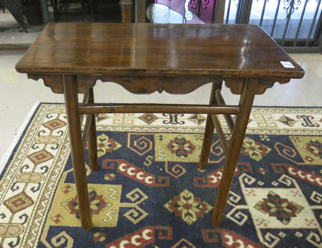 Appraisal: TWO CHINESE MING STYLE TABLES -tier bedside table with drawer