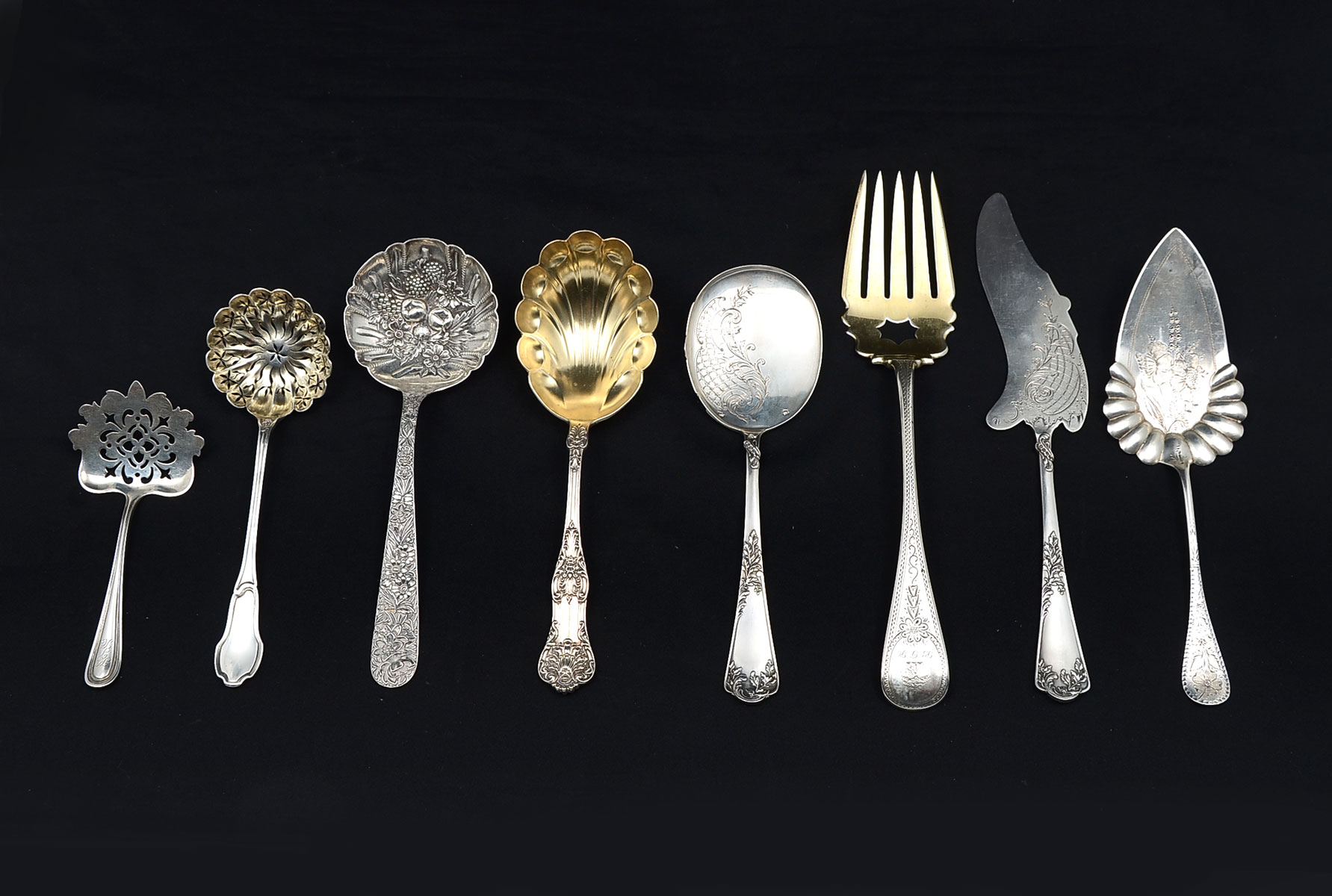 Appraisal: PC STERLING SERVING COLLECTION Approx Troy ounces Sterling Comprising -