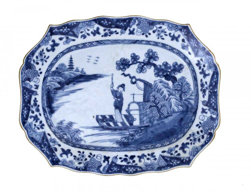 Appraisal: A CHINESE PORCELAIN DISH painted in underglaze blue with a