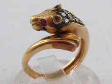 Appraisal: A yellow metal tests carat gold ring designed as a