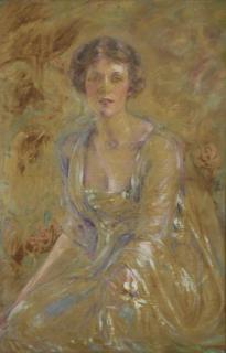 Appraisal: REID Robert Oil on Canvas Portrait of a Beauty Not