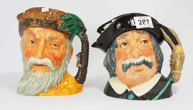 Appraisal: Royal Doulton Large Character Jugs Robinson Crusoe D and Sancho