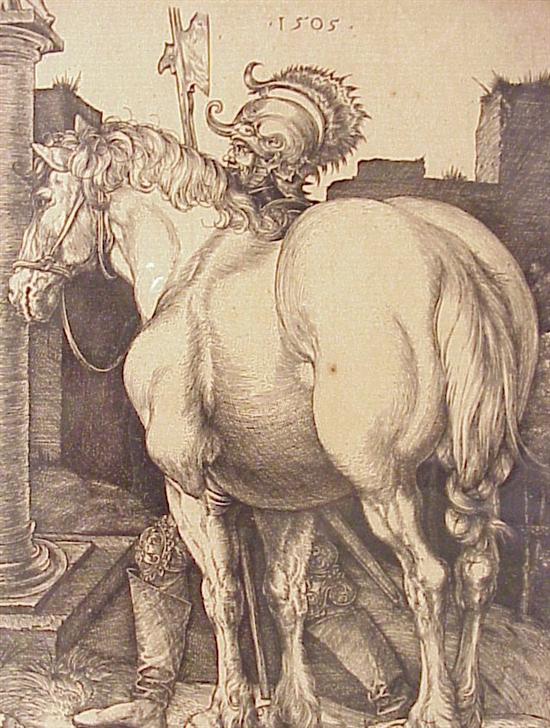 Appraisal: Albrecht Durer German - The Large Horse Engraving Bartsch Meder