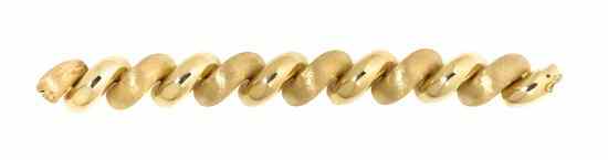 Appraisal: A Karat Yellow Gold San Marco Link Bracelet consisting of