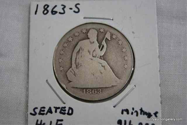 Appraisal: S Silver Seated Liberty c Half Dollar CoinFrom the time