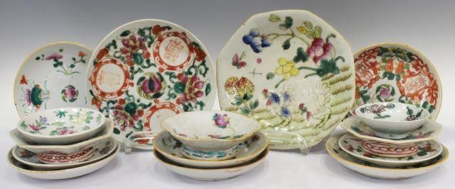 Appraisal: lot of Chinese famille rose enameled porcelain tableware small plates