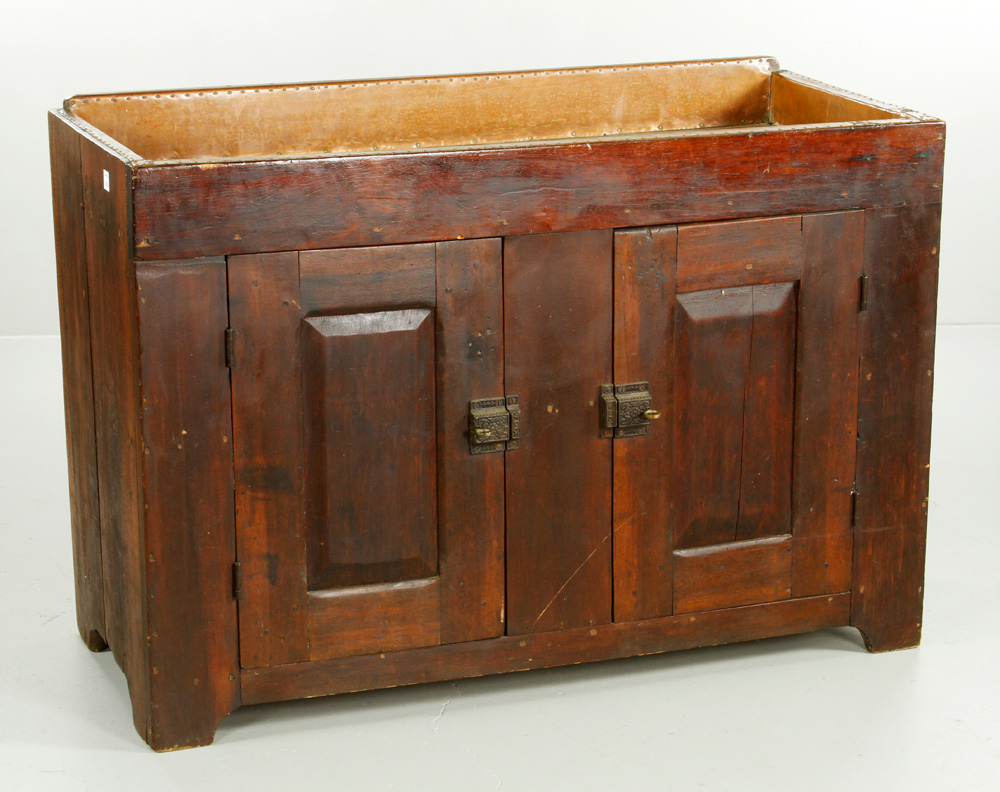 Appraisal: - Pine Dry Sink Dry sink pine with copper lined